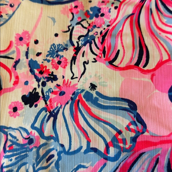 Lilly Pulitzer Blue and Pink Floral Skirt Skort 14 
Pockets!! Shorts! - Picture 5 of 14